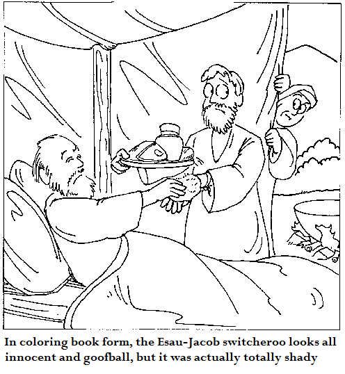 jacob and esau blessing coloring pages - photo #26